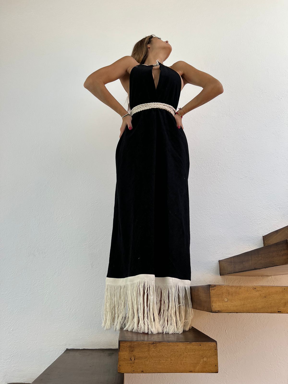 Handmade Boho Maxi Beach Dress "NAOMI", by ALLE BOHO - ALLE Handbags