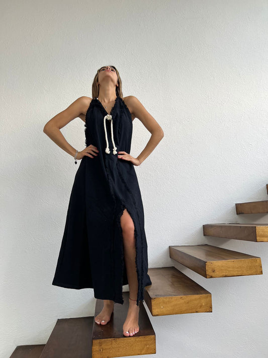 Handmade Boho Beach Maxi Dress "TESSY", by ALLE BOHO - ALLE Handbags