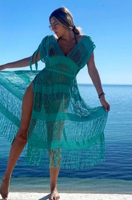 ALLE BOHO "CABO", Swim Cover-up & Beachwear Midi Dress - ALLE Handbags