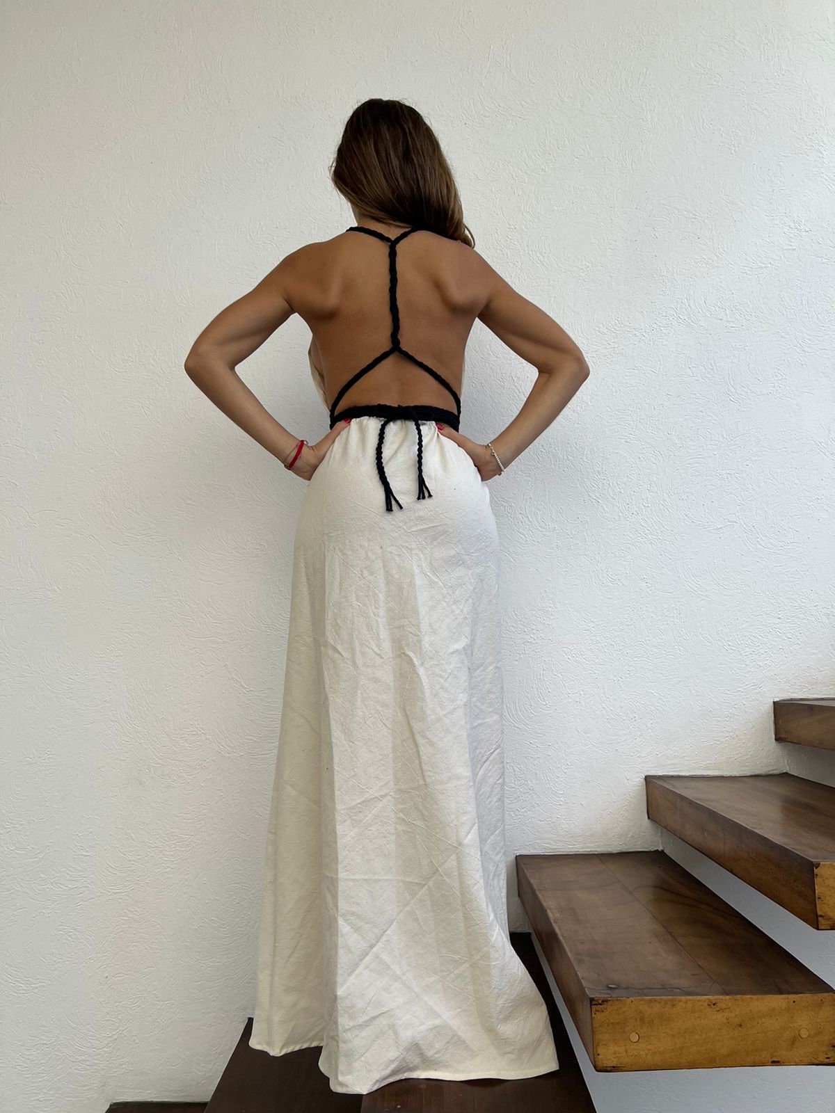 Handmade Boho Maxi Beach Dress "NAOMI", by ALLE BOHO - ALLE Handbags