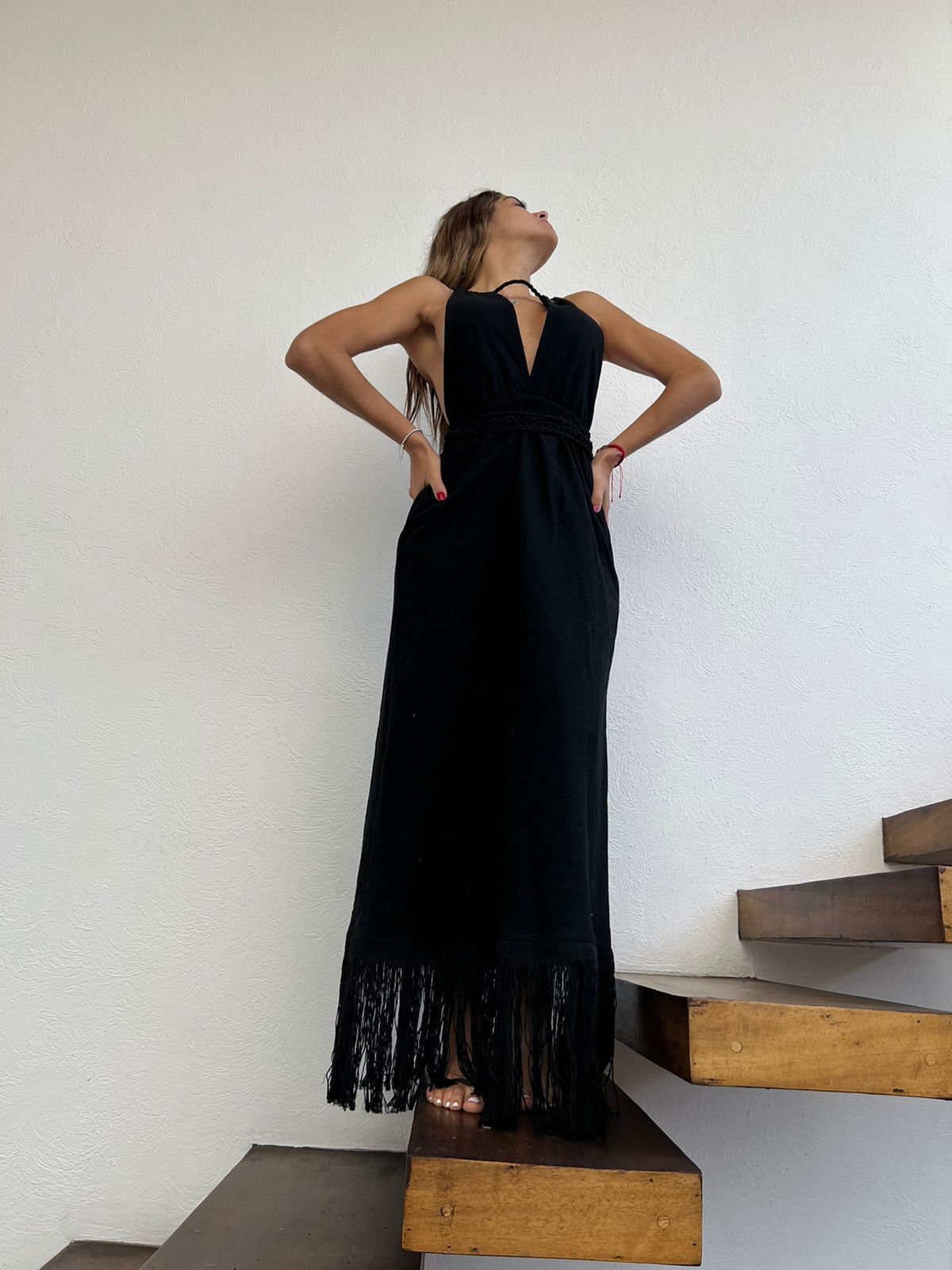 Handmade Boho Maxi Beach Dress "NAOMI", by ALLE BOHO - ALLE Handbags