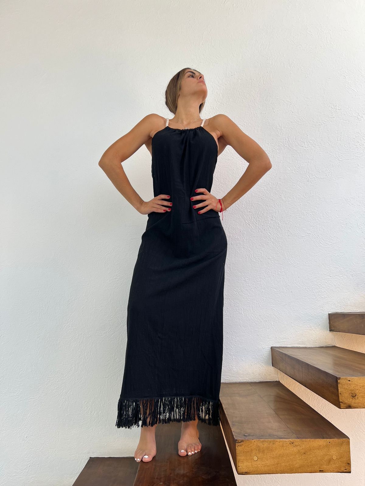 Handmade Boho Beach Maxi Dress "CRUSSY", by ALLE BOHO - ALLE Handbags