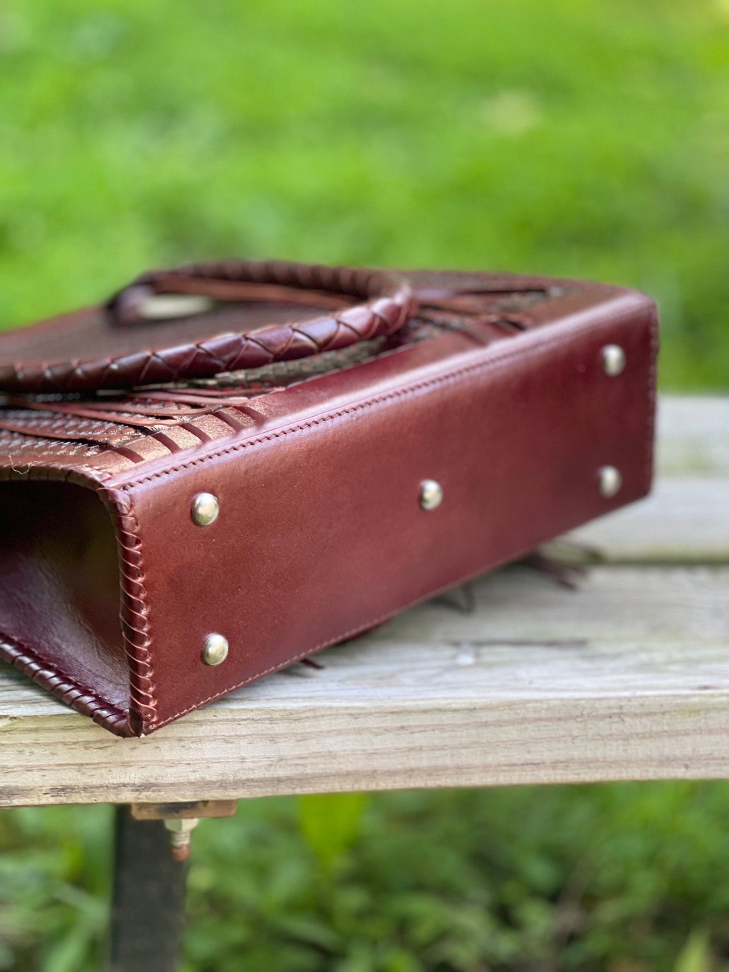 Hand-Tooled Leather Hobo Bag, "CORREAS SPIGAS" by ALLE - ALLE Handbags