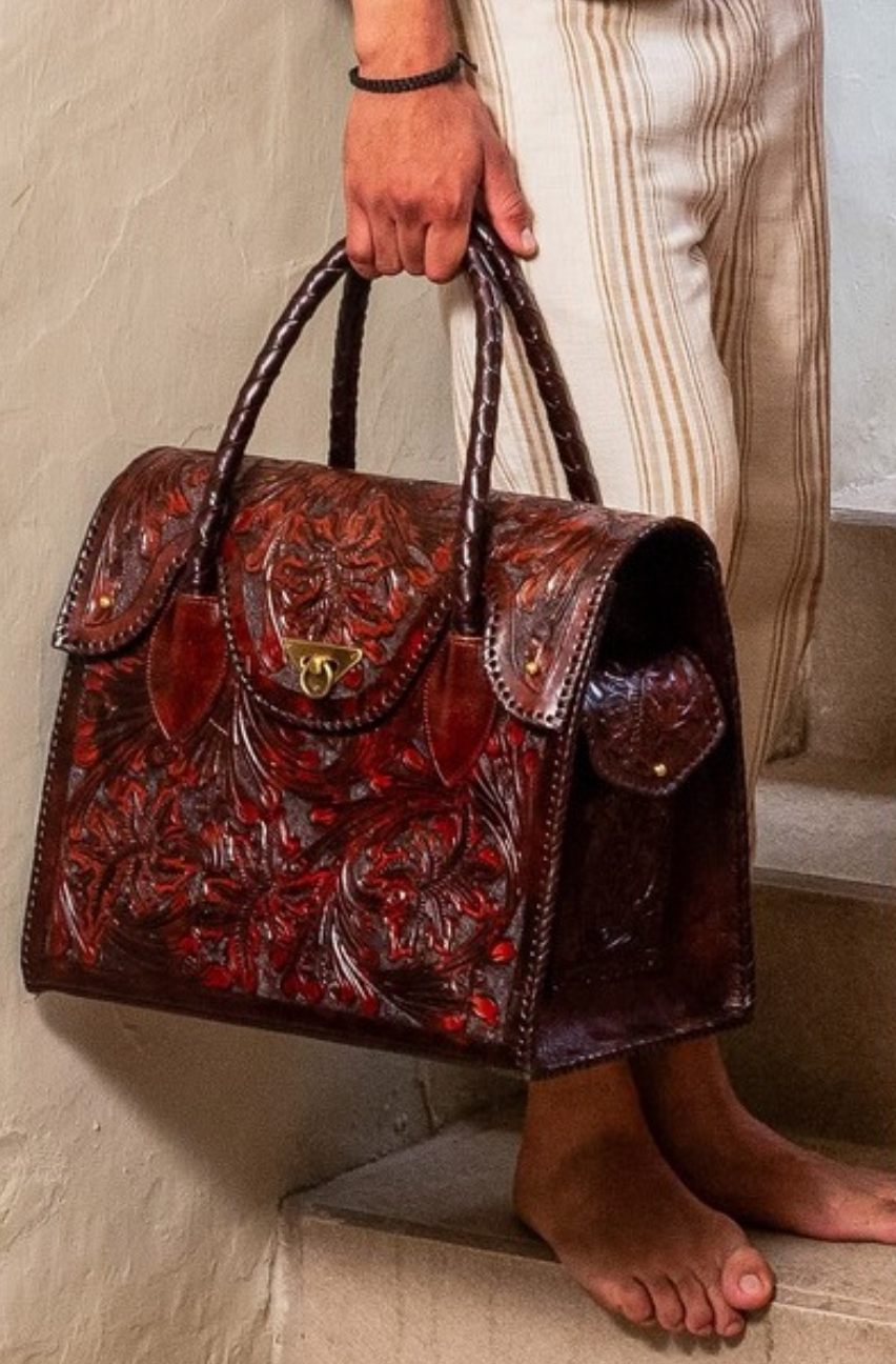 HAND-TOOLED BAGS