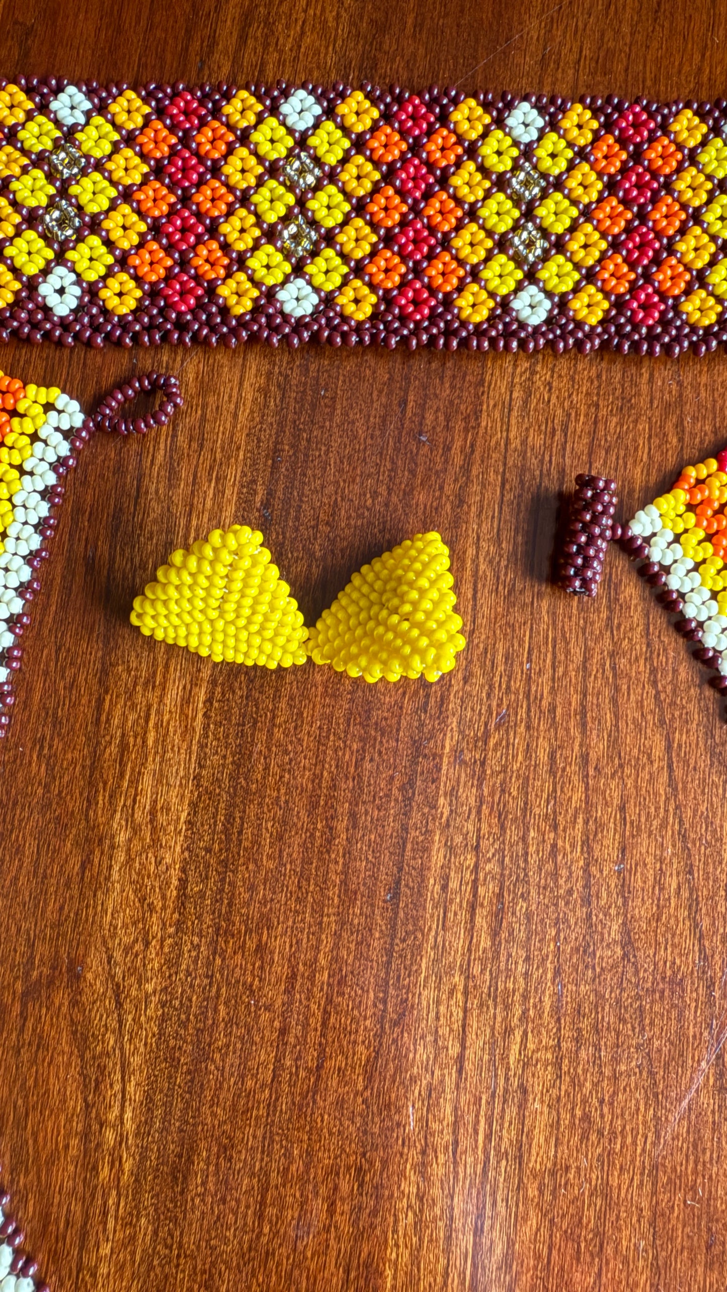 Handmade Beaded Tribal Necklace & Earrings Set "AMELIA" - Limited Edition