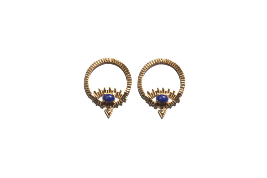 ALLE Evil Eye Lapislazuli Earrings by Mani Maalai - ALLE Handbags