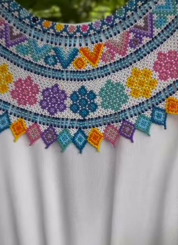 Handmade Beadwork Tribal Necklace & Earrings Set "AURORA" - Limited Edition