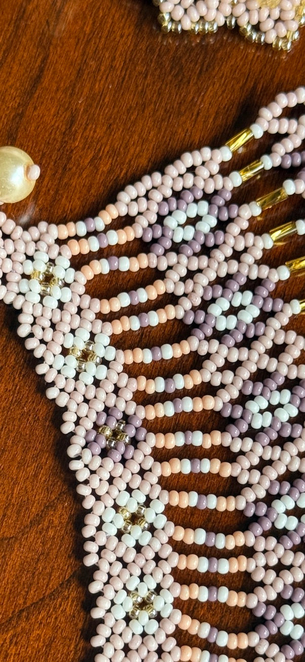 Handmade Beaded Tribal Necklace & Earrings Set "AIRE" - Limited Edition