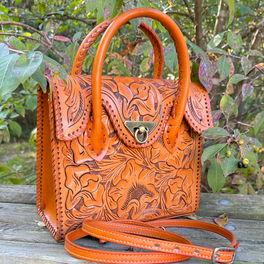 Satchel “Mini Rommy” – Handcrafted Leather Doctor Bag, Western Style, Multiple Colors