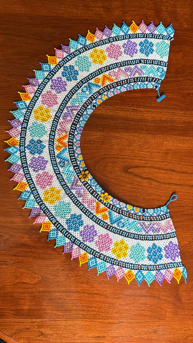 Handmade Beaded Tribal Necklace & Earrings Set "AURORA" - Limited Edition