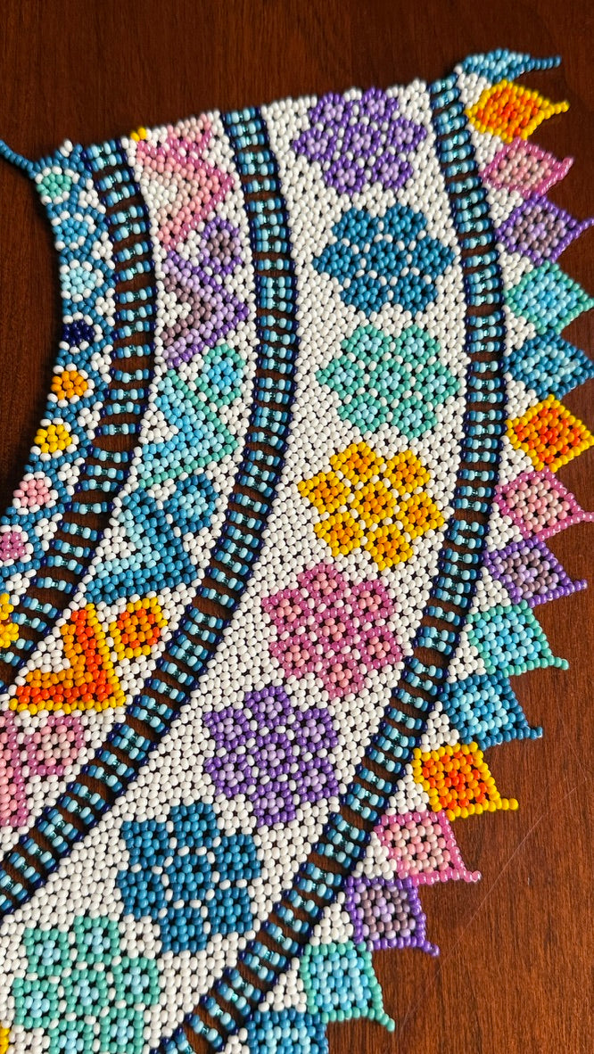 Handmade Beaded Tribal Necklace & Earrings Set "AURORA" - Limited Edition