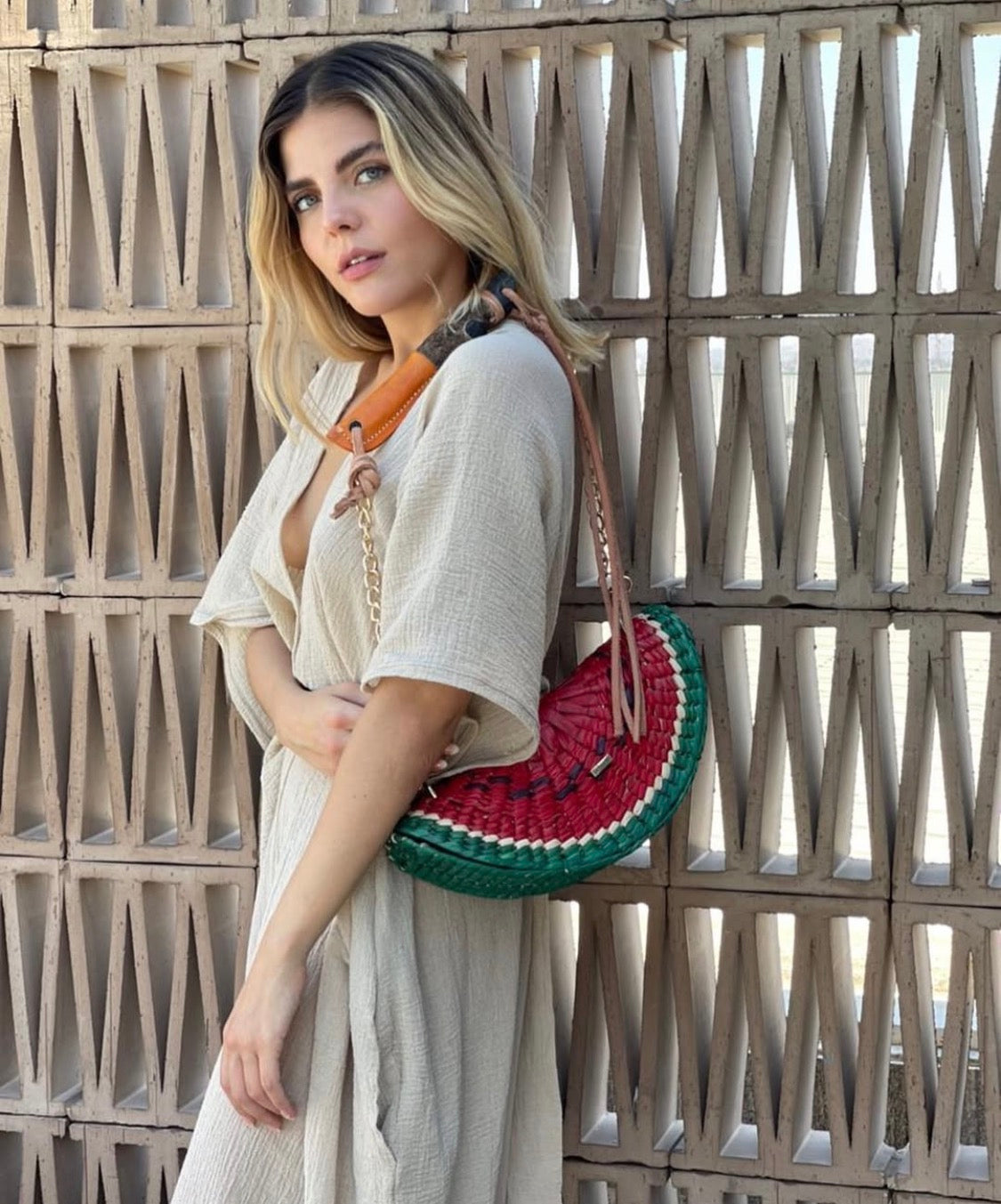 Handwoven Watermelon Bag - Limited Edition