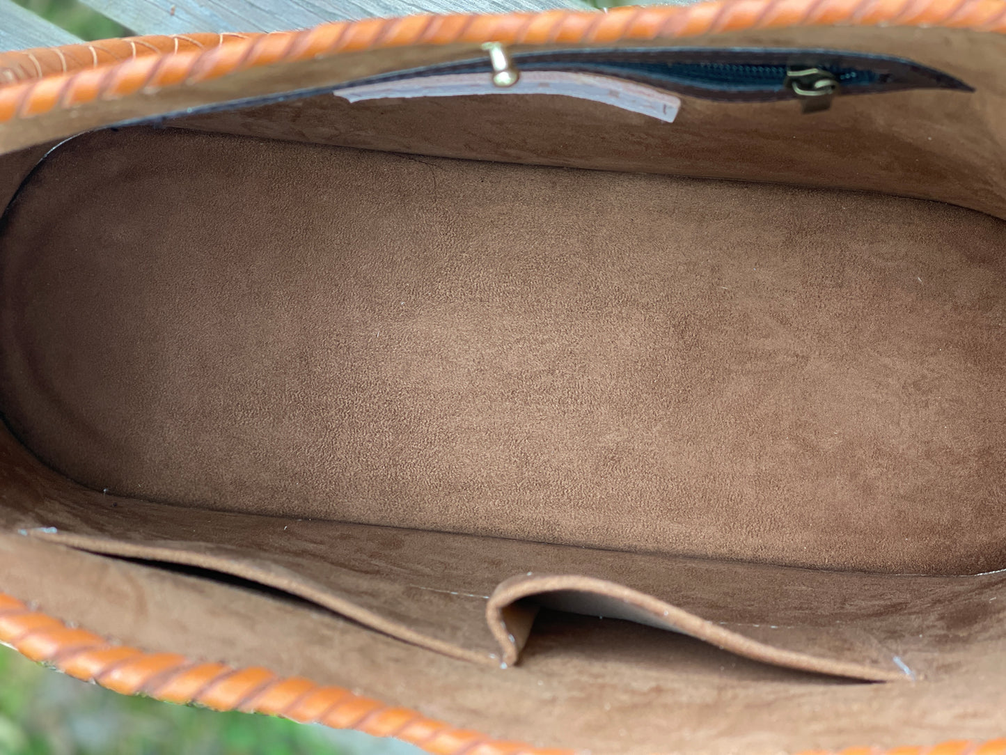 Genuine Hand-Tooled Leather Tote, "IBIZA" by ALLE, more colors