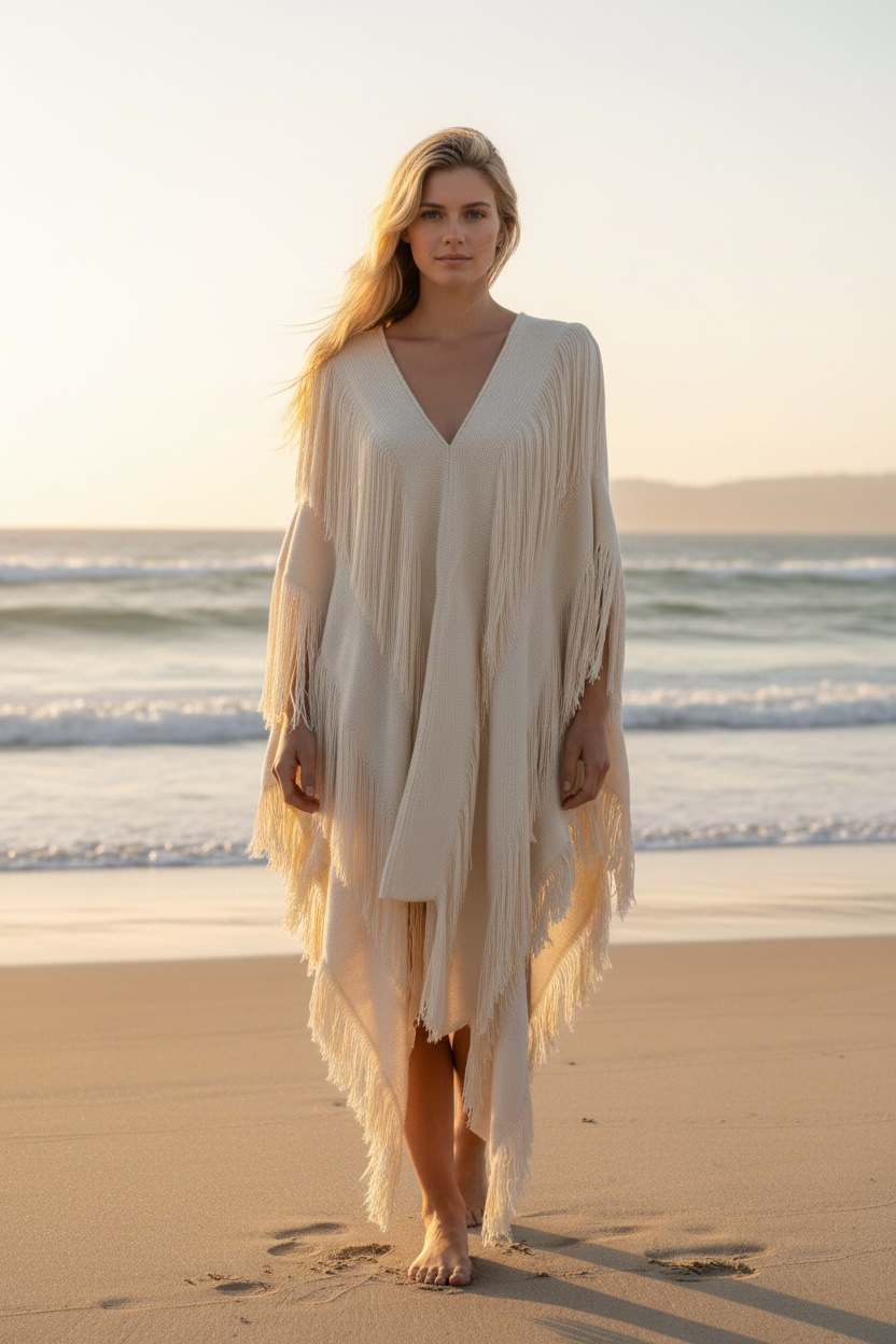 Handmade Cotton Coverup - Mini Beach Dress "RHIANA"