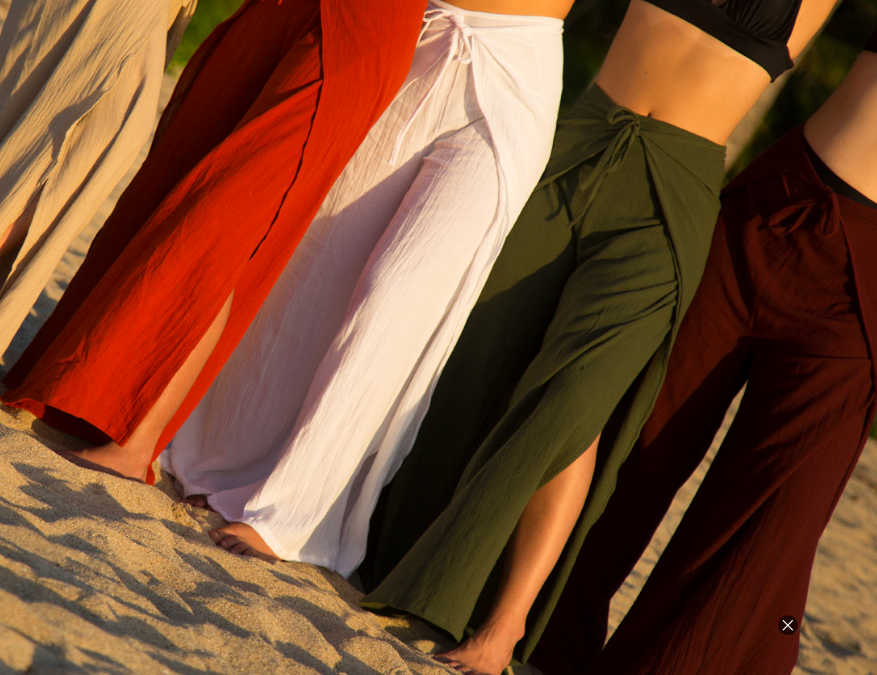 Unisex Handmade Beach Pants DHARA Organic Cotton, more colors - ALLE Handbags