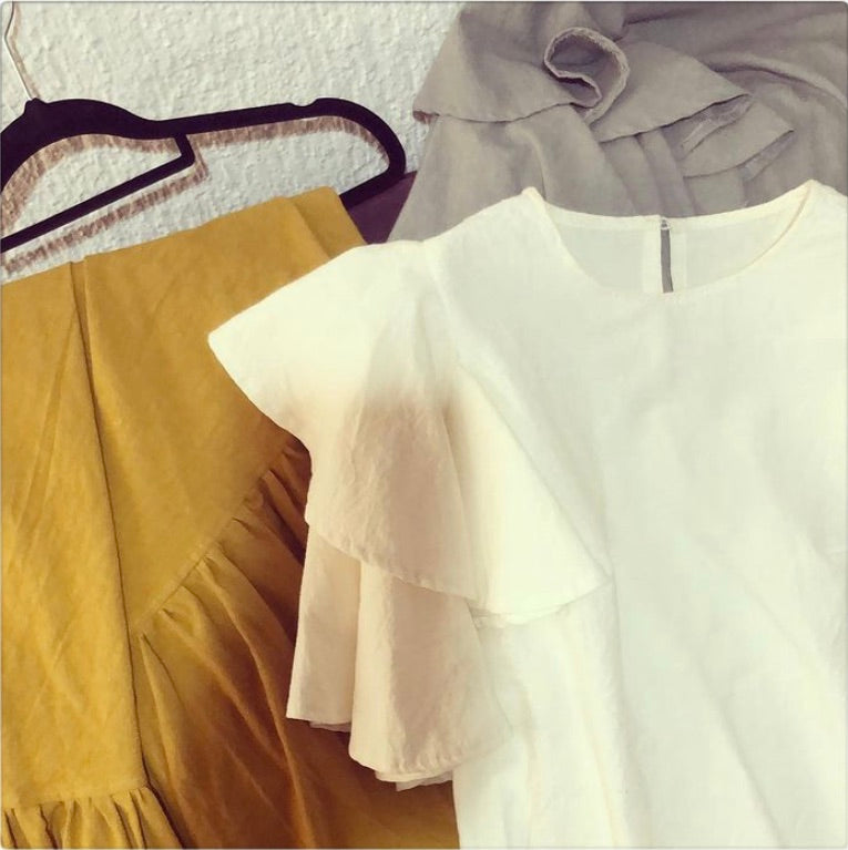 ALLE BOHO "ARIANA" Cotton Blouse, Beachwear Top, Organic Clothing - ALLE Handbags