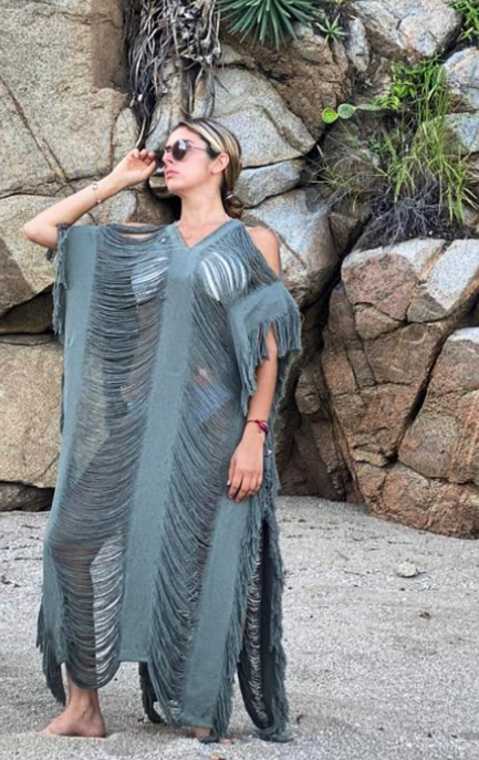 Women's Handmade Maxi Beach Dress "DALIA", Swimsuit Cover Up more Colors - ALLE Handbags
