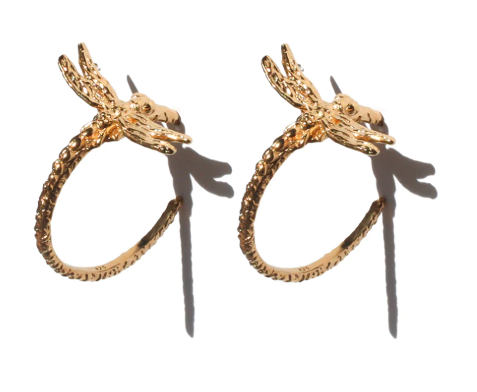 ALLE Dragonfly Hoops Earrings by Mani Maalai - ALLE Handbags