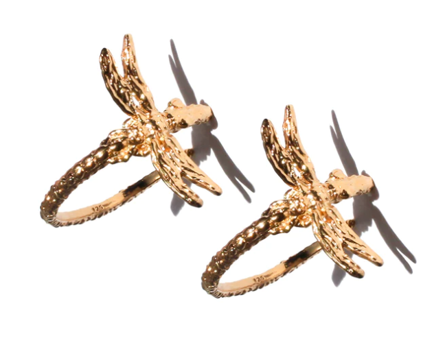 ALLE Dragonfly Hoops Earrings by Mani Maalai - ALLE Handbags