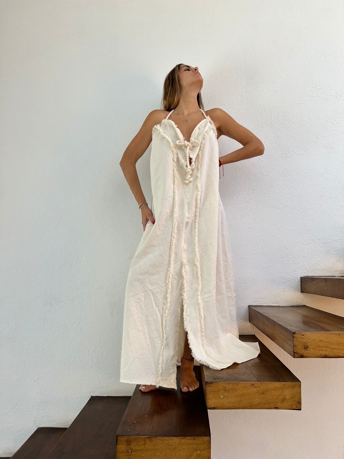 Backless boho maxi on sale dress