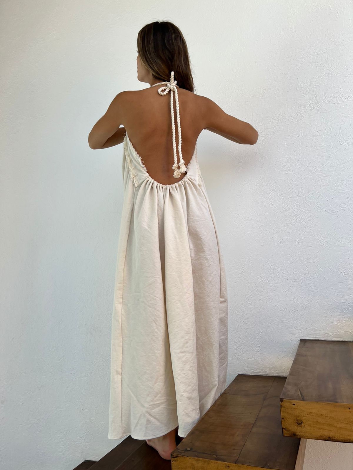 Fine Handmade BOHO Beach Maxi Backless Dress TESSY | ALLE BOHO | Swim Cover-up Fine Handmade BOHO Beach Maxi Backless Dress TESSY | ALLE BOHO | Swim Cover-up